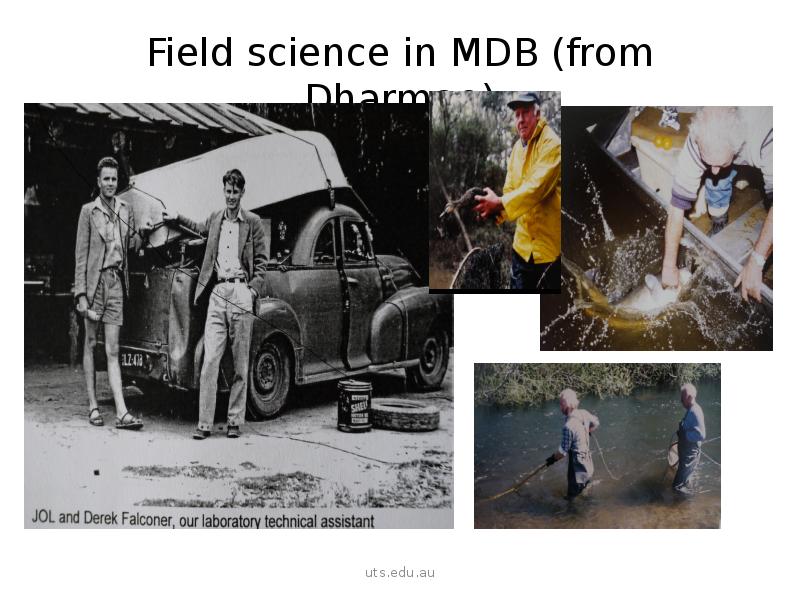 Field science in MDB (from Dharmae) 