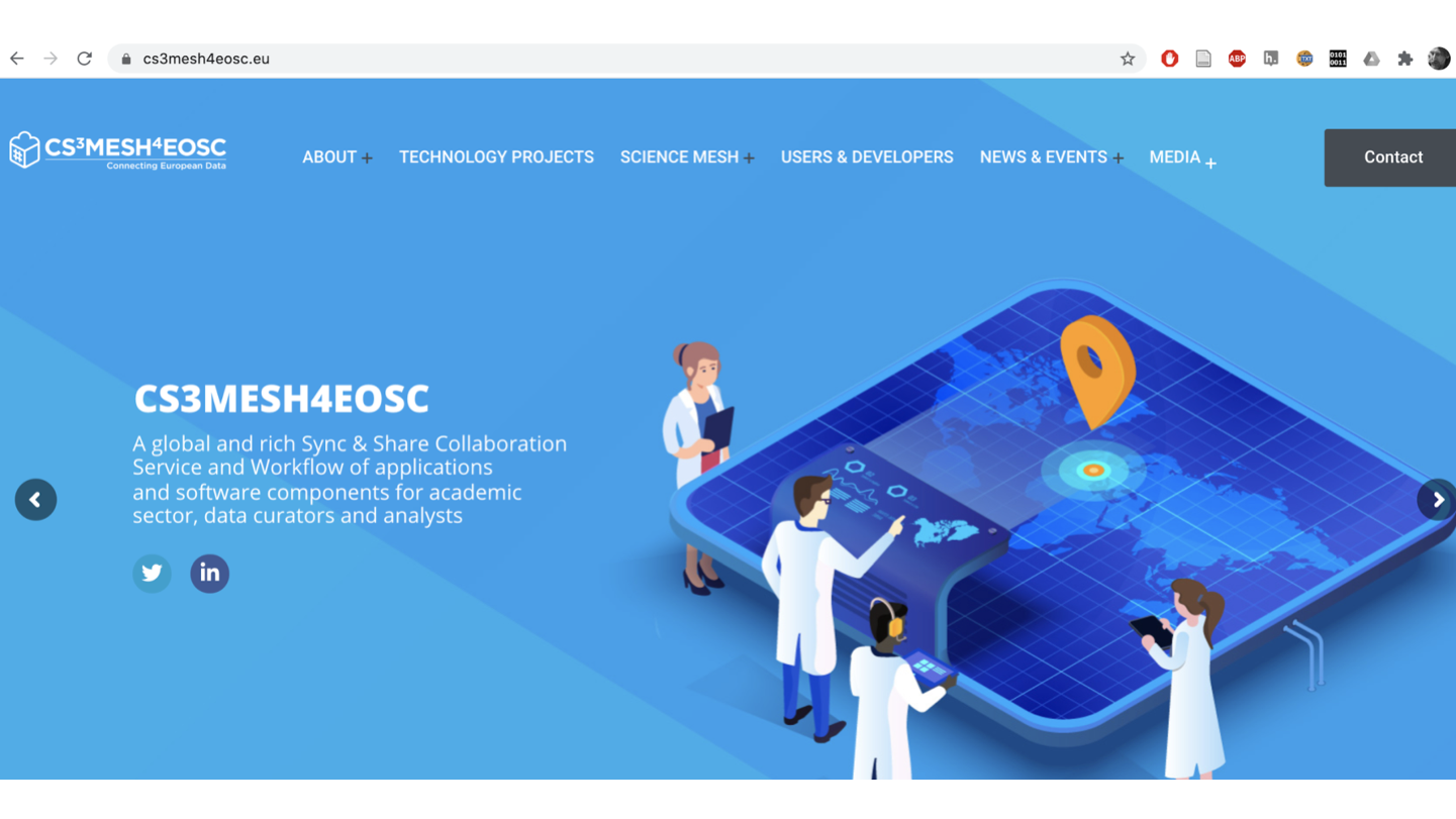 
<p>Schreenshot of CS3MESH4EOSC homepage.</p>
<p>