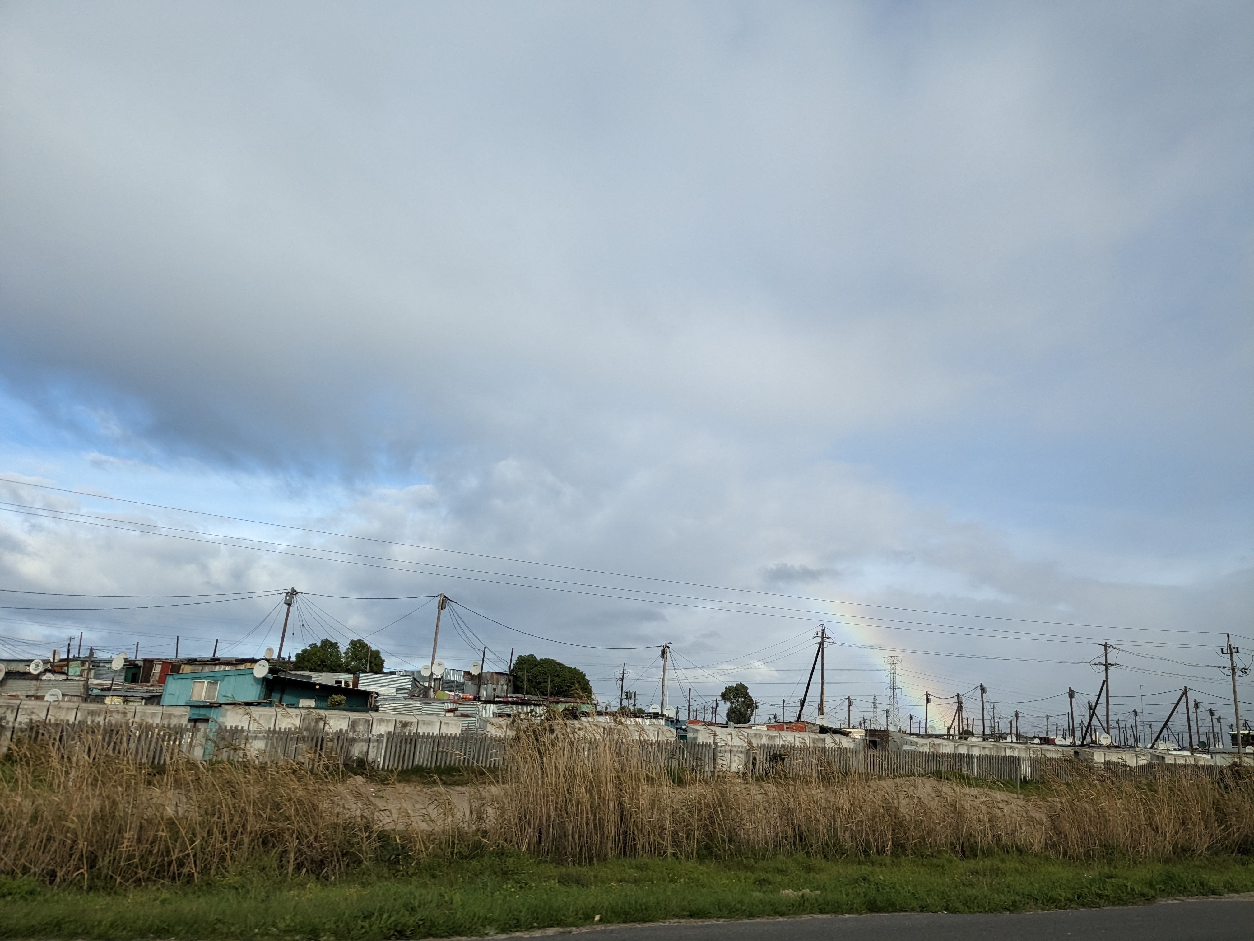 The edge of what I think is called an "informal settlement" near the road to Cape Town